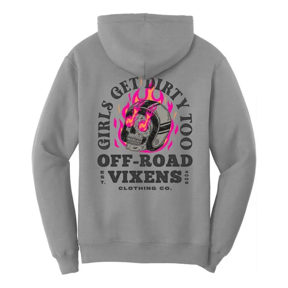 OFFROAD-VIXENS MOTO HEAD (UNISEX) HOODIE - PULLOVER HOODIE - synikclothing.com