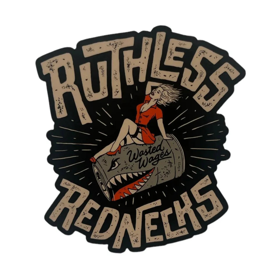 RUTHLESS REDNECKS Beer Bomb Sticker - STICKER - synikclothing.com