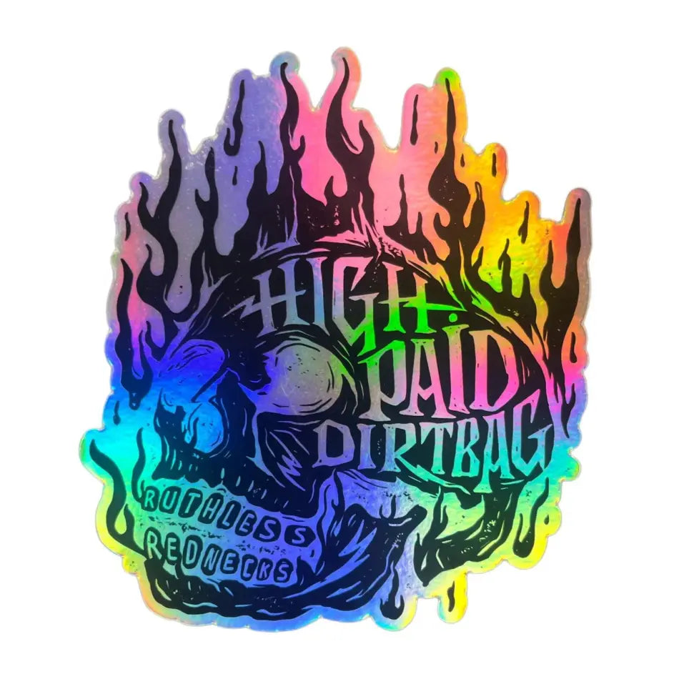 RUTHLESS REDNECKS Fired Up Holographic Sticker XL - STICKER - synikclothing.com