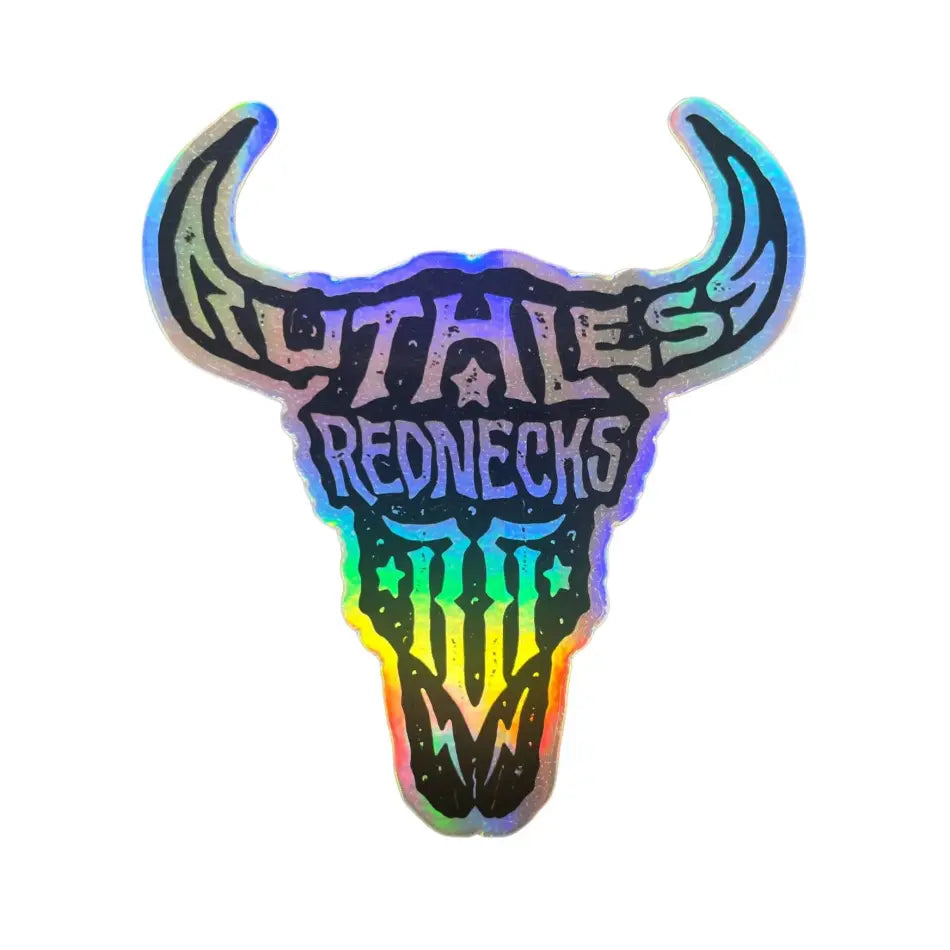 RUTHLESS REDNECKS Roughstock Holographic Sticker - STICKER - synikclothing.com