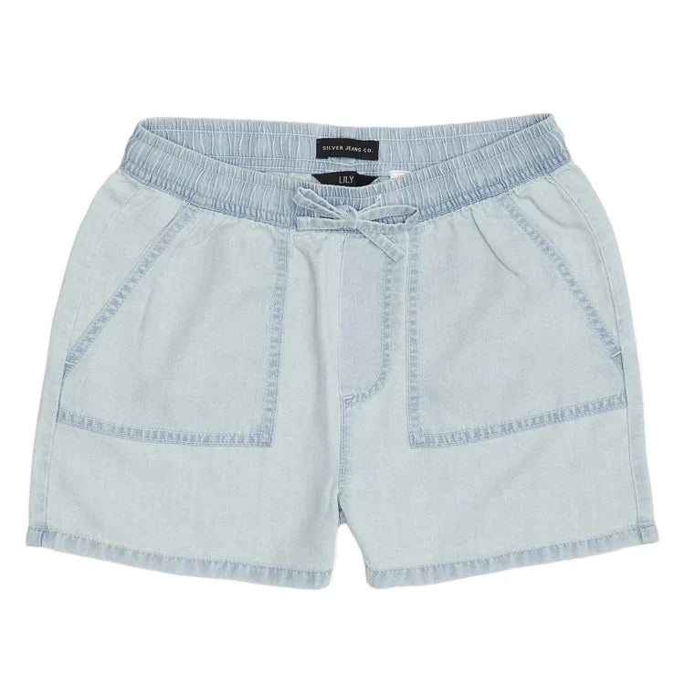 SILVER-JEANS-LILY-GIRLS-SHORTS-HIGH-WAISTED-ELASTIC-WAIST - SHORT - Synik Clothing - synikclothing.com