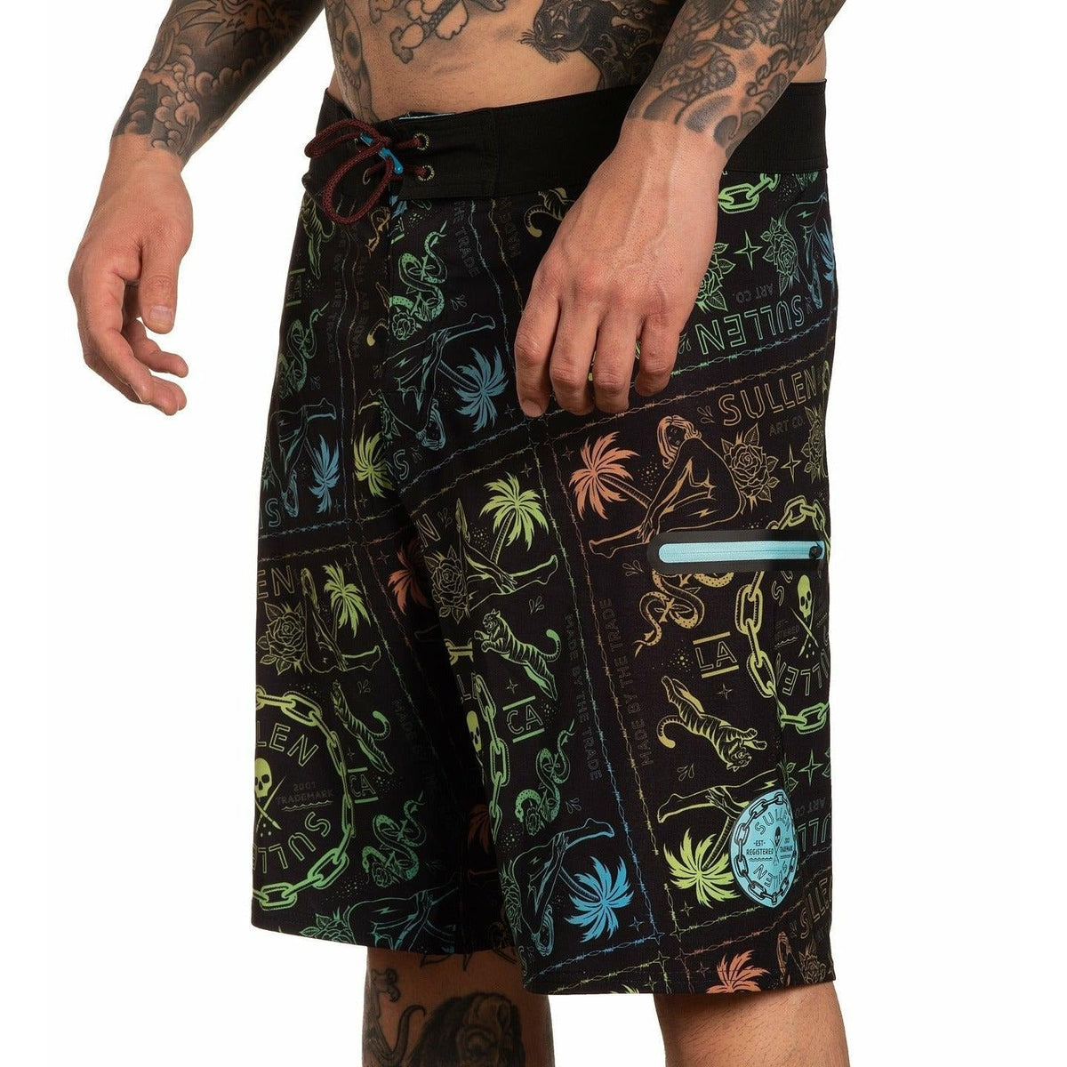 SULLEN-ART-COLLECTIVE-CLOTHING-WILD-SIDE-BOARDSHORTS - SHORT - Synik Clothing - synikclothing.com