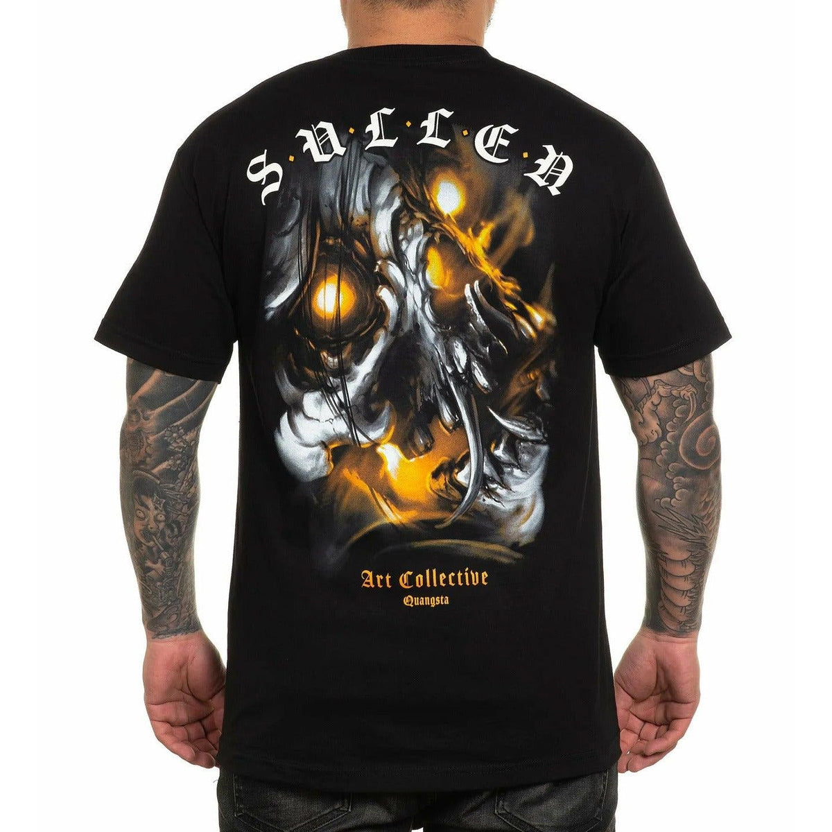 SULLEN-ART-COLLECTIVE-FIRE-SKULL-S/S-TEE - T-SHIRT - synikclothing.com