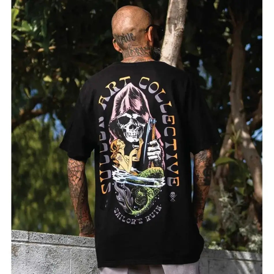 SULLEN ART COLLECTIVE SWIMMING WITH DEATH S/S TEE - T-SHIRT - synikclothing.com