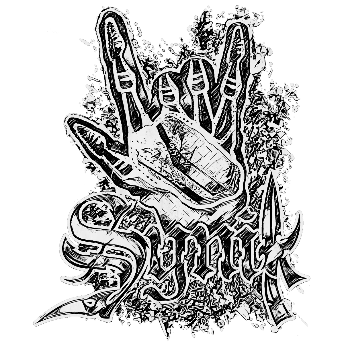 SYNIK ROCK ON PREMIUM ASH T-SHIRT - T-SHIRT - Synik Clothing - synikclothing.com