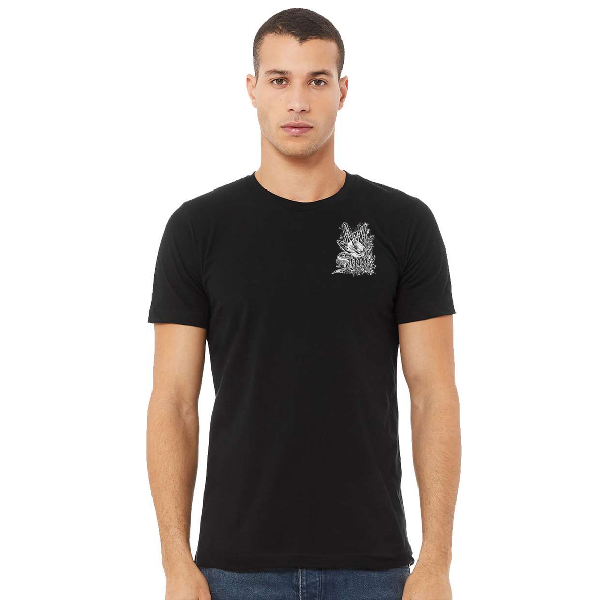 SYNIK ROCK ON PREMIUM BLACK T-SHIRT - T-SHIRT - Synik Clothing - synikclothing.com