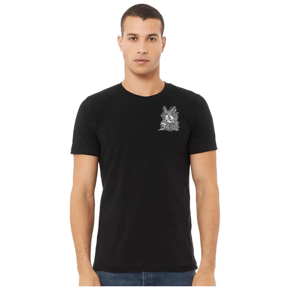 SYNIK ROCK ON PREMIUM BLACK T-SHIRT - T-SHIRT - synikclothing.com