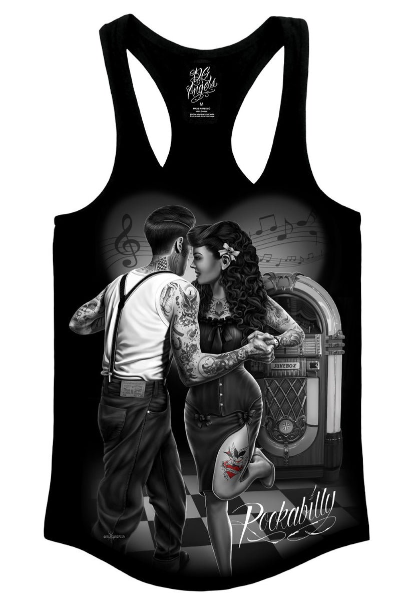 DGA- ROCKABILLY RACER BACK TANK TOP WOMEN'S