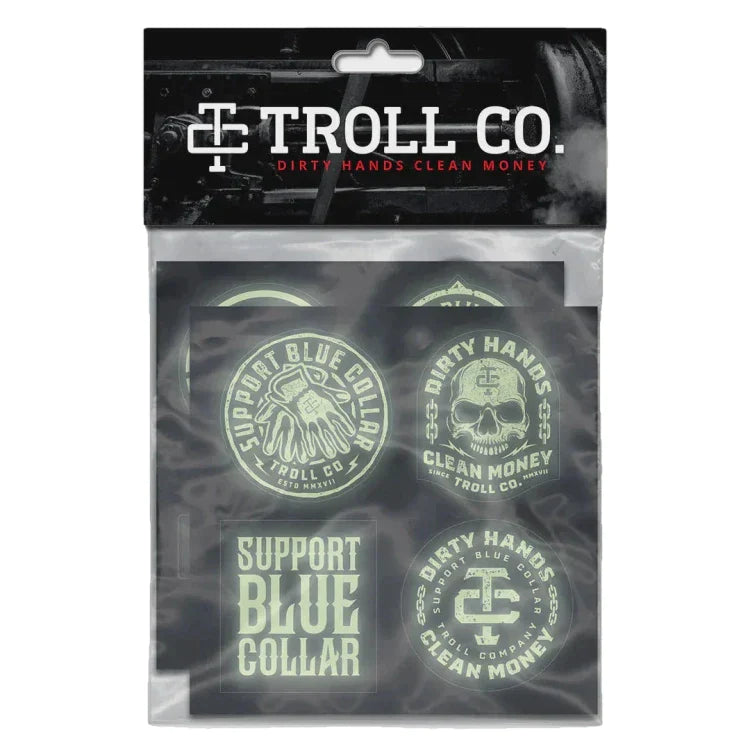 TROLL-CO.-GLOW-IN-THE-DARK-(HARD-HAT-STICKER-PACK)-SP23 - ACCESSORY - Synik Clothing - synikclothing.com