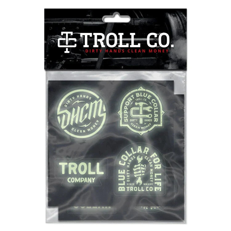 TROLL-CO.-GLOW-IN-THE-DARK-(HARD-HAT-STICKER-PACK)-SP23 - ACCESSORY - Synik Clothing - synikclothing.com