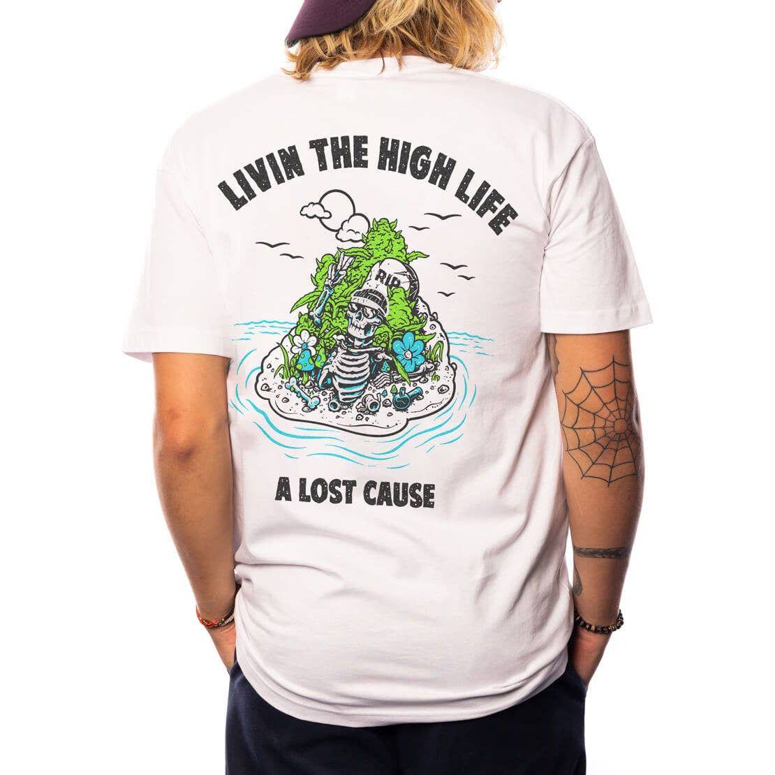 A Lost Cause - High Life Tee: White / L - - synikclothing.com