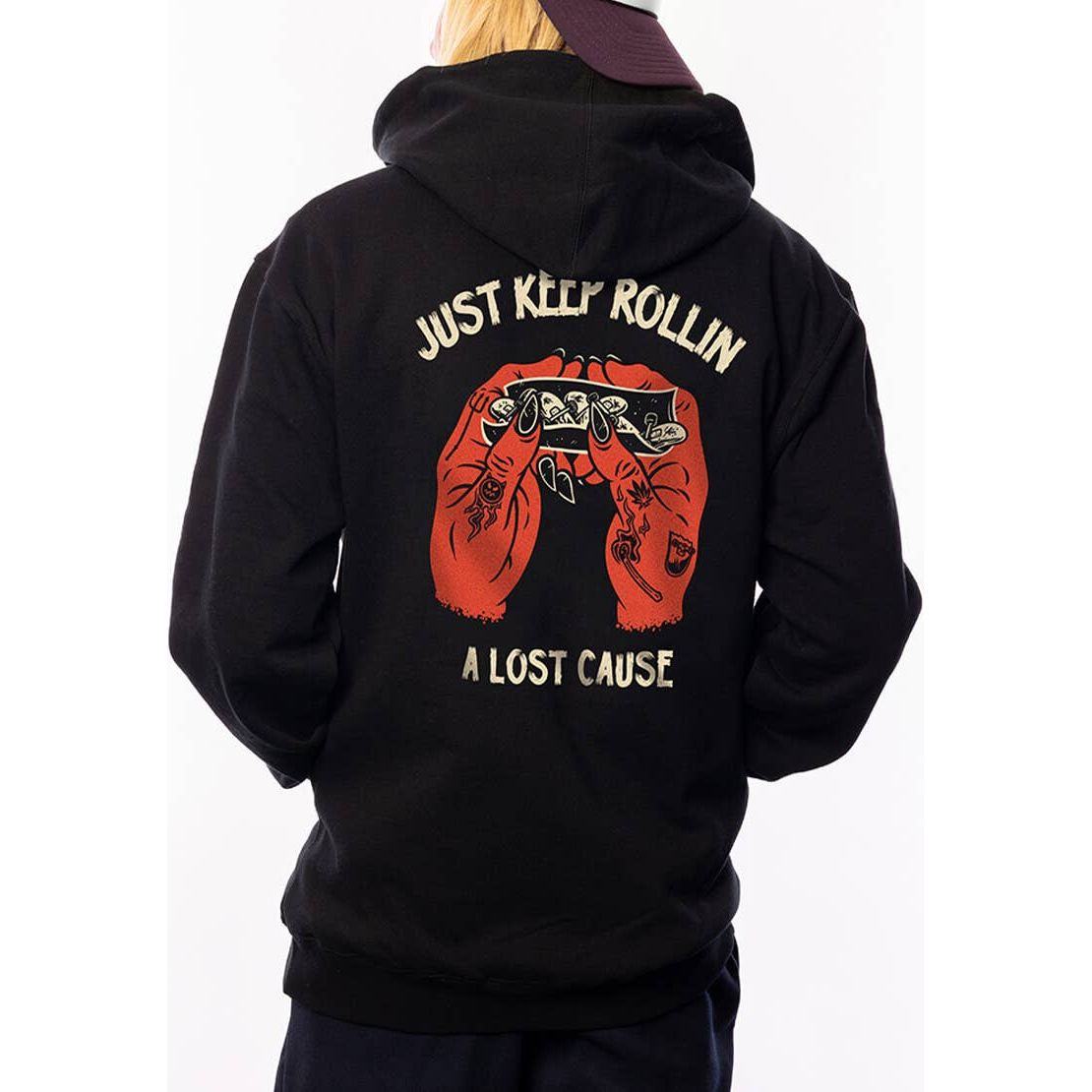 A Lost Cause - Keep Rollin Zip Hoodie: Black / XL - - synikclothing.com