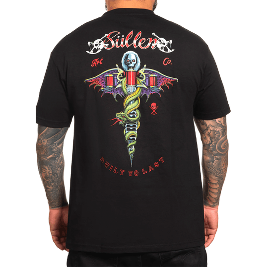 SULLEN-MOTLEY-BADGE-S/S-TEE-BLACK - T-SHIRT - synikclothing.com